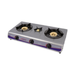 Generalgold Triple-Burner Teflon-Coated Gas Stove, Automatic Ignition GG-300BT