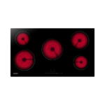 Generalgold 90cm Black Ceramic Hob, 5 Cooking Zones, Touch Slider Control GG-ET90