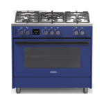 Generalgold 90cm Blue Freestanding Gas Cooker, Includes Double Wok Burner (Made in Italy), Digital Timer GG5SP-90OD-SPBU