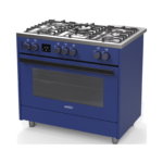 Generalgold 90cm Blue Freestanding Gas Cooker, Includes Double Wok Burner (Made in Italy), Digital Timer GG5SP-90OD-SPBU - Image 4