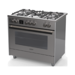 Generalgold 90cm Inox Freestanding Gas Cooker, Includes Double Wok Burner  (Made in Italy), Digital Timer GG5SP-90OD-SPSS - Image 4