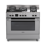 Generalgold 60cm Glass Top Freestanding Gas Cooker, Includes Wok Burner (Made in Italy), Digital Timer GG9SP90OD-HVCT