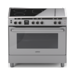 Generalgold 90cm Vitroceramic Freestanding Vitroceramic Cooker, 5 Ceramic Cooking Zones (Middle Zone Dual Ring), Digital Timer Control GG9SP90OD-HVVC