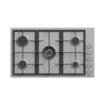 Generalgold 90cm Stainless Steel Built-In Gas Hob, 5 Sabaf Burners (Includes 1 Wok Burner) GGBL221